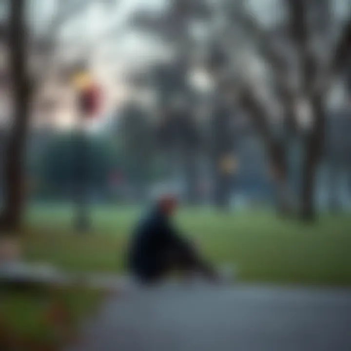 Person in solitude A person sitting peacefully in a quiet park, reflecting and enjoying the moment alone.