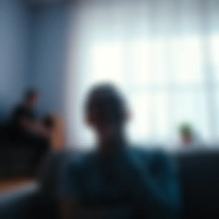 A person with a joyful expression, covering their mouth while stifling laughter alone in a quiet room