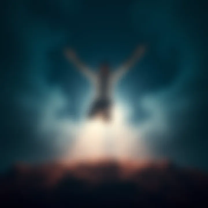 A person floating above the ground, showcasing the ability of levitation, surrounded by a soft glow.