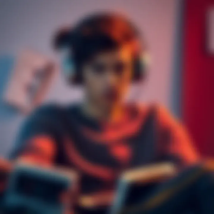 A person sitting with headphones on, looking concerned while listening to audio tapes, symbolizing their experience with tinnitus.