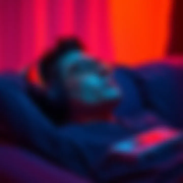 Individual relaxing with headphones while listening to Gateway Tape for mental health relief