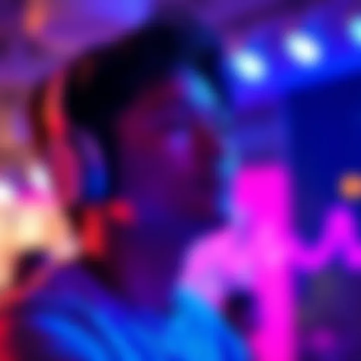 Individual wearing headphones, looking inspired while listening to a subliminal audio about love