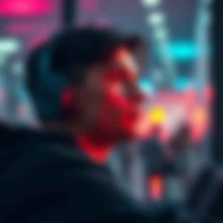 Person listening to subliminal audio Individual with headphones engaged in listening to audio, reflecting on personal growth and changes over four years.