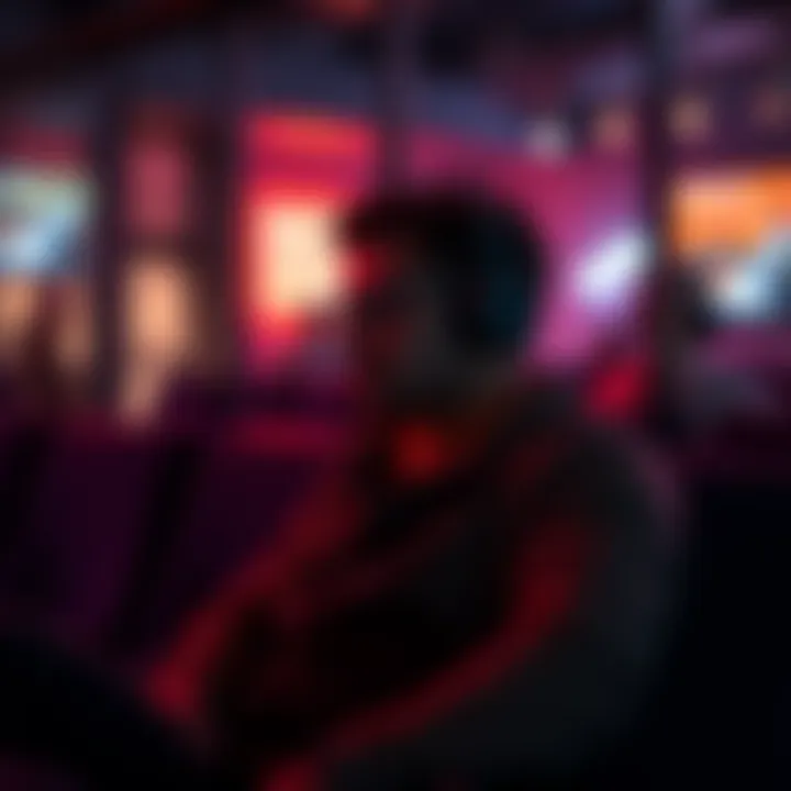 Individual seated with headphones, looking relaxed while listening to subliminal audio for looksmaxing.