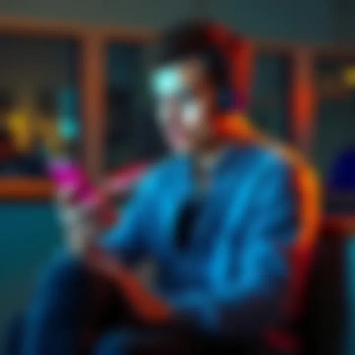 A person sitting with a phone in hand, looking contemplative and curious about a message, indicating interest in communication.