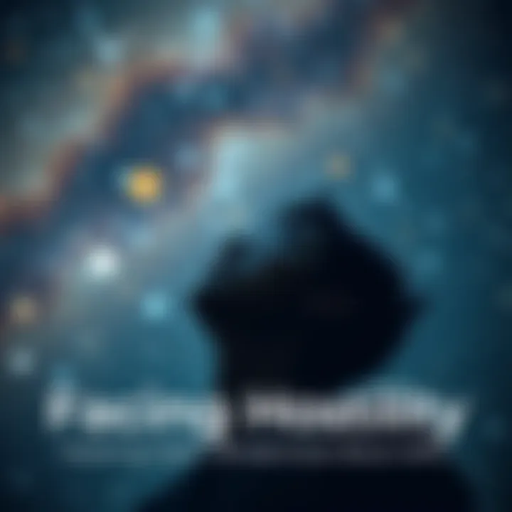 Person looking up at stars Individual gazing at a sky filled with stars, symbolizing curiosity about UAPs and extraterrestrial life, while feeling isolated from family support