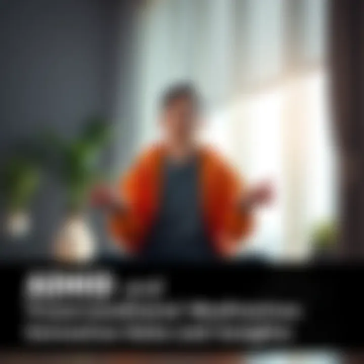 Individual with ADHD practicing Transcendental Meditation in a calm setting