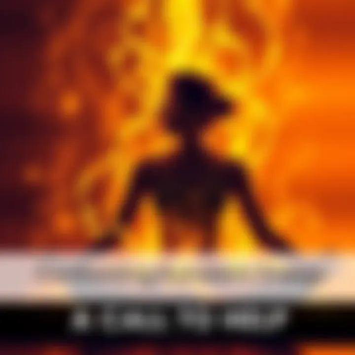 Person meditating with energy flow A person sitting in a meditative pose with visible energy flow around their head, showing signs of distress and tension in their nervous system.