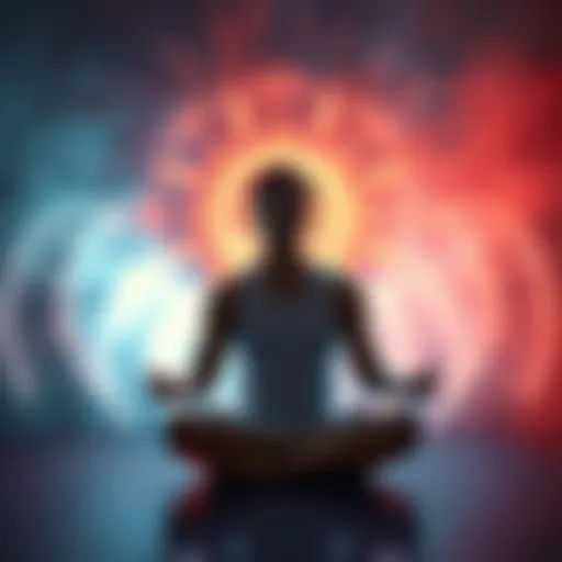 Individual seated in a meditative pose, surrounded by a soft glow, connecting with their psychic abilities