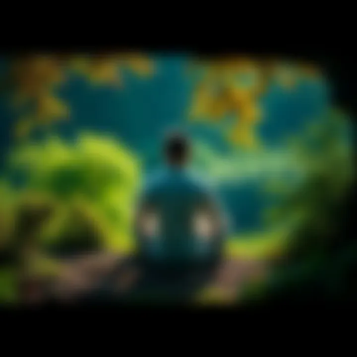 Person meditating in nature Individual practicing meditation outdoors surrounded by greenery, focusing on achieving a trance state