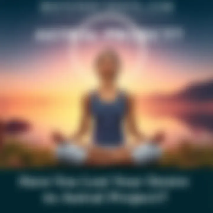 Individual sitting cross-legged, eyes closed, surrounded by calming nature, representing the practice of astral projection