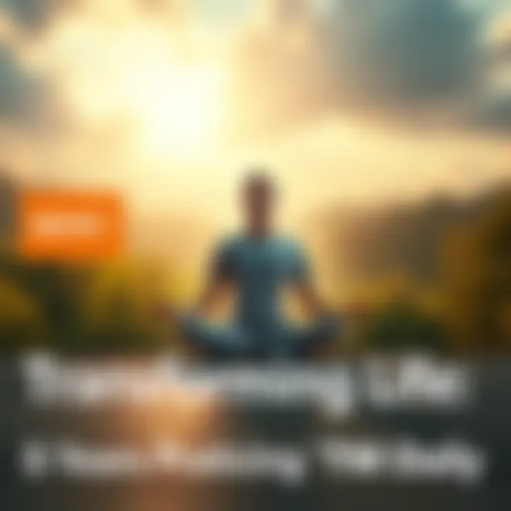 Individual practicing Transcendental Meditation in a calm setting, surrounded by nature.