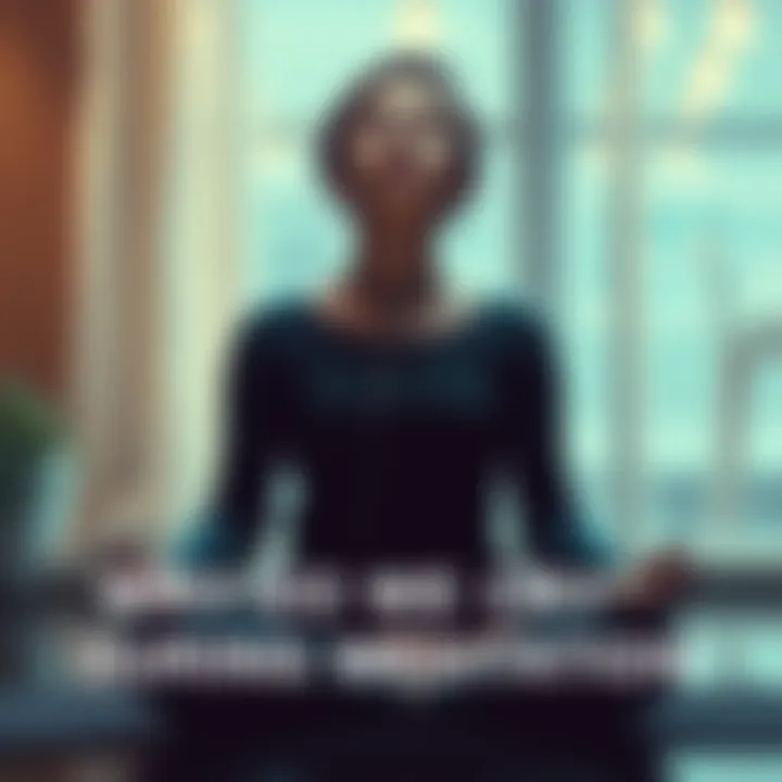 Individual sitting in a meditation pose, eyes closed, with tears running down their face, surrounded by a calm environment