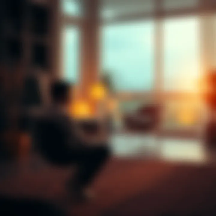 Individual having a conversation with a medium in a serene environment