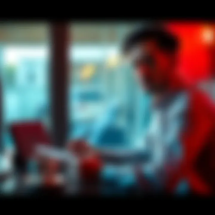 A person sitting at a desk, looking thoughtful with a notepad and a cup of coffee, contemplating the concept of truth and perception.