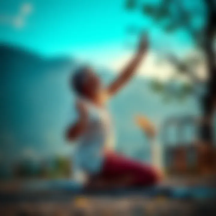 Person practicing yoga outdoors Individual practicing yoga in a peaceful outdoor setting, symbolizing inner peace and transformation after seeking help from Sadhguru.