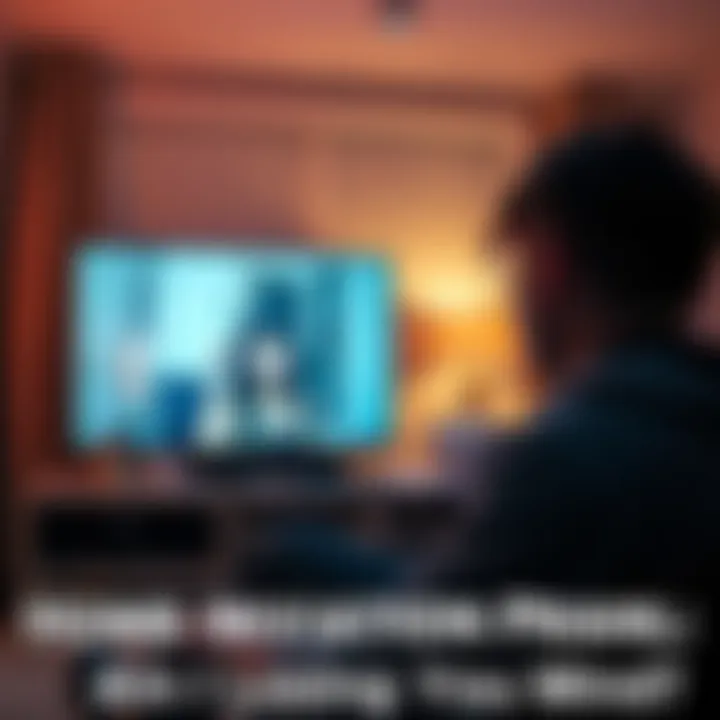 A person looks shocked while watching a video of an old home invasion prank involving Katrina.