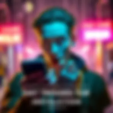 Person experiencing a moment of realization A person looking surprised while holding a smartphone, symbolizing a sudden understanding of reality