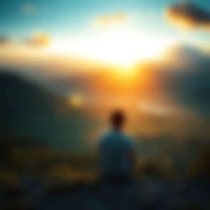 A thoughtful person sitting alone, contemplating the meaning of forgiveness while looking out at a serene landscape.