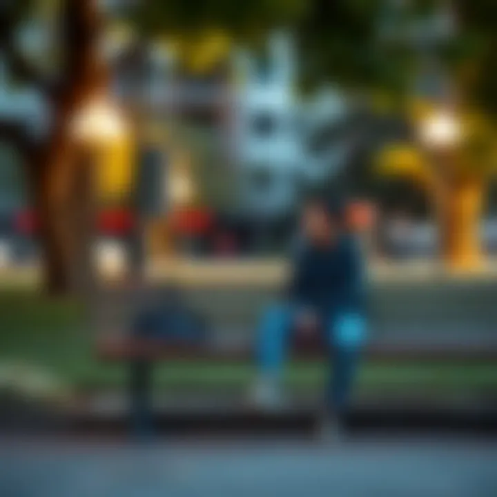 Individual sitting on a park bench, looking thoughtful and considering ways to improve their life