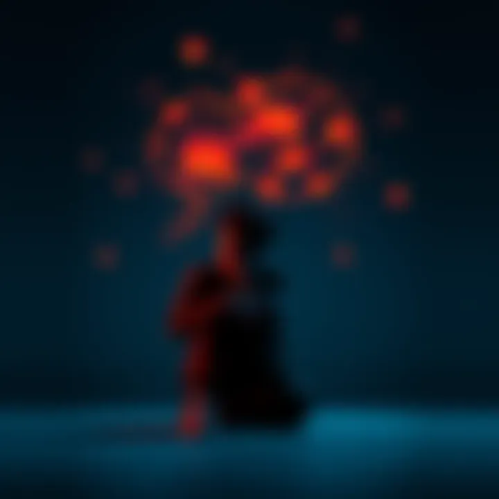 A person sitting quietly, contemplating their inner thoughts and conversations, symbolizing personal transformation