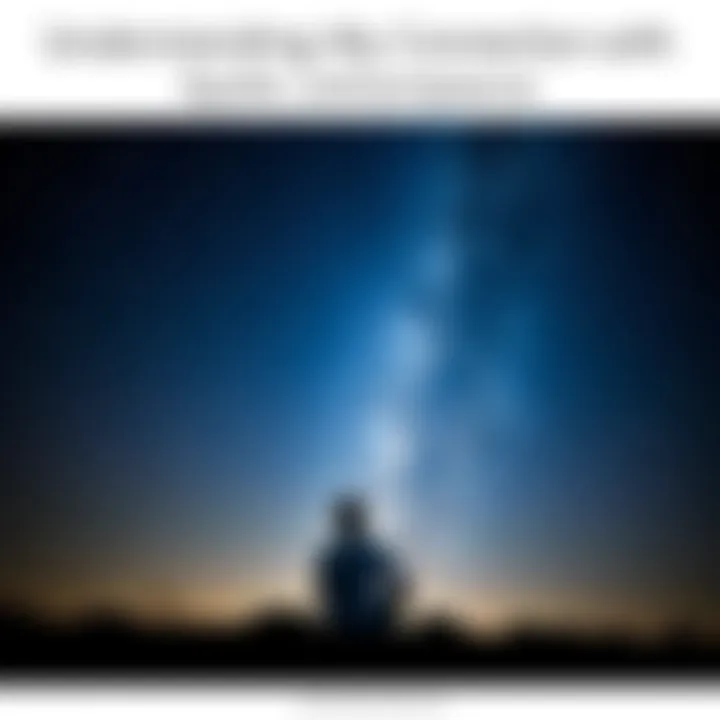 Individual sitting quietly, looking up at a starry night sky, symbolizing their connection with Apollo and spirituality.