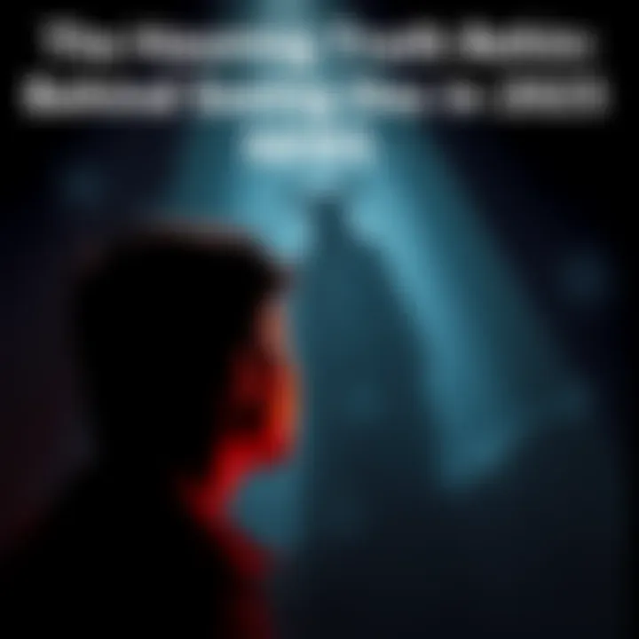 A person looking frightened while staring at a dark, shadowy figure in the background, suggesting a demon sighting.