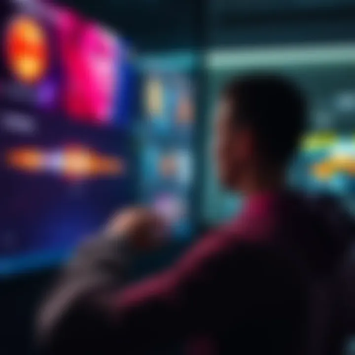 A person looking at a selection of subliminal audio tracks on a playlist