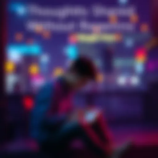 A person sitting alone, writing down their thoughts in a notebook without engaging with others, symbolizing a moment of reflection.