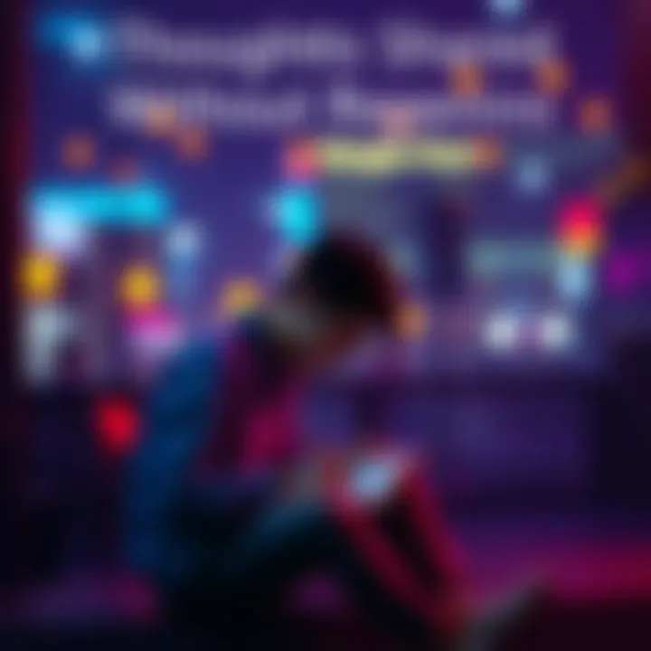 A person sitting alone, writing down their thoughts in a notebook without engaging with others, symbolizing a moment of reflection.