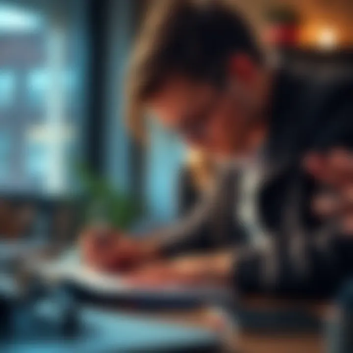 A person writing a to-do list to plan immediate actions