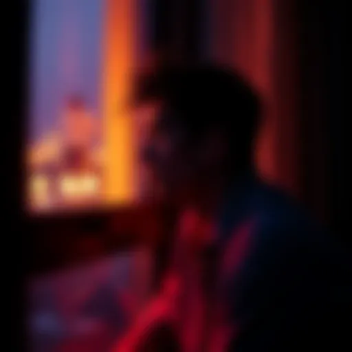 A thoughtful person looking out a window, reflecting on their single life and challenges, with a warm light illuminating the room.