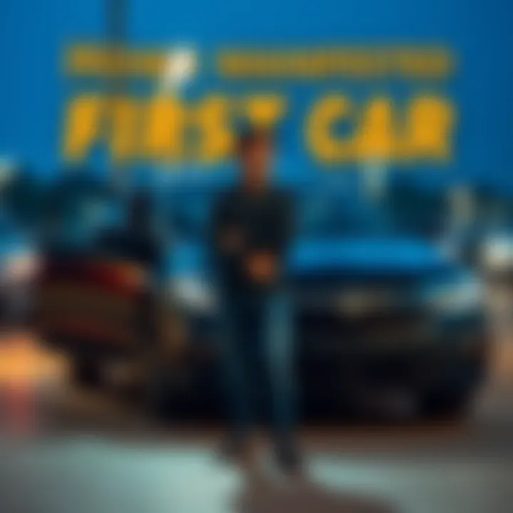 A happy individual standing beside their newly acquired car, smiling and celebrating their achievement