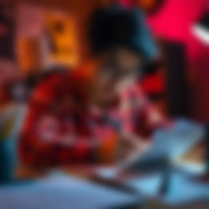 A person writing a to-do list A person sitting at a desk, focused on writing key details in a to-do list to stay organized