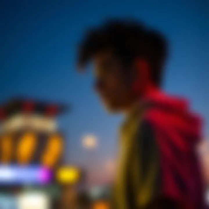 Person standing in admiration A person looking at another with admiration and reflection in their eyes, embodying feelings of appreciation and respect