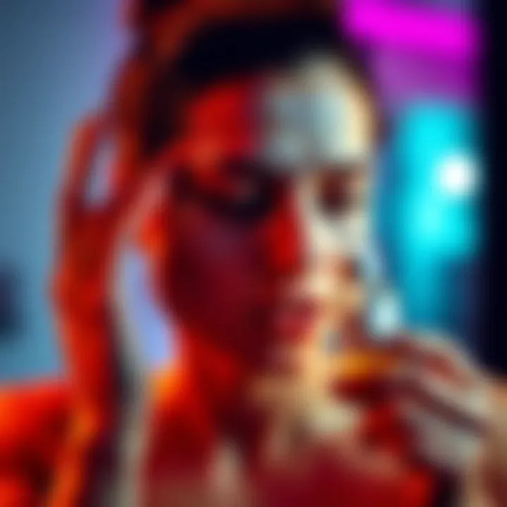 Person Applying Skin Care Products Individual using skin care products to treat dull skin and breakouts