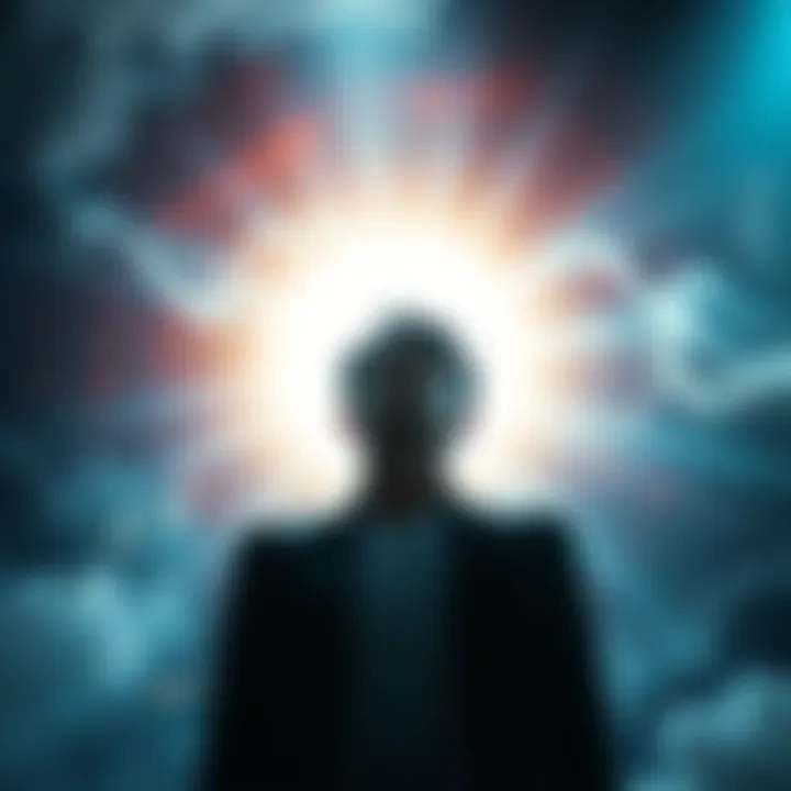 Individual surrounded by a radiant light, symbolizing a Near Death Experience
