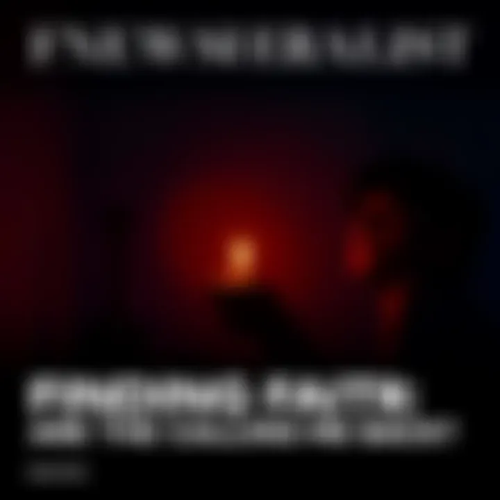 A person sitting in a dimly lit space, holding a candle, reflecting on their beliefs and experiences with Roman polytheism, showing a sense of contemplation and seeking connection.