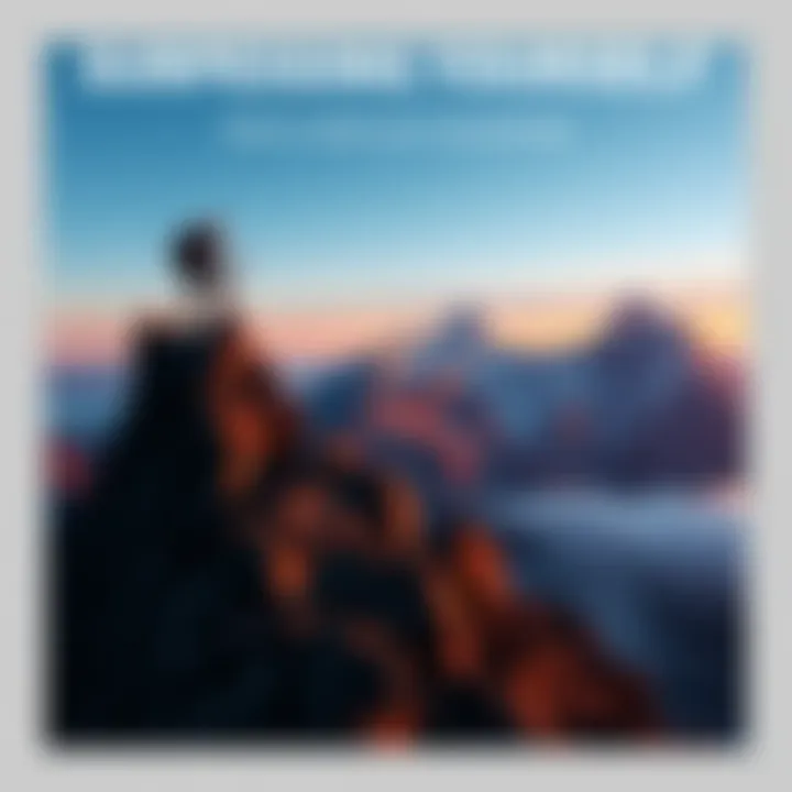Person Climbing a Mountain A person climbing a steep mountain, symbolizing overcoming challenges and achieving potential