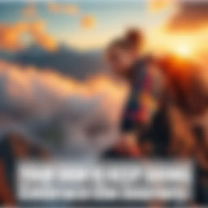 A determined individual climbing a steep mountain to symbolize perseverance and personal growth