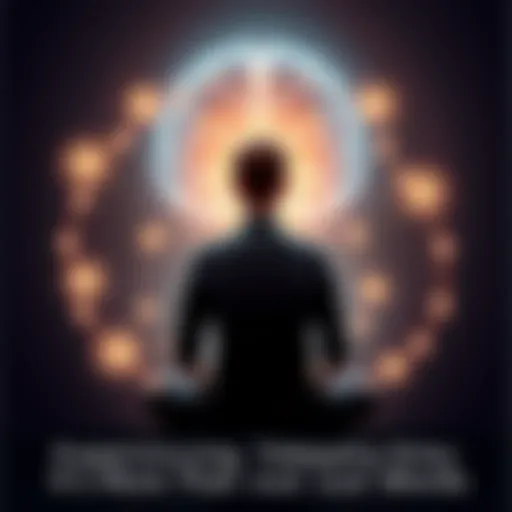 A person sitting cross-legged, with glowing lines connecting their mind to another person's mind, symbolizing telepathy.