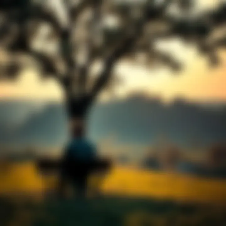 An individual sits alone on a bench under a tree, looking thoughtful and reflective, symbolizing a journey of faith and doubt.