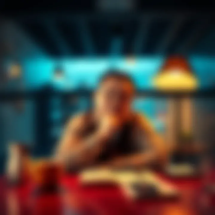 A person sitting at a table with a thoughtful expression, pondering the concepts of intuition and luck, surrounded by everyday objects like a coffee cup and notebook.