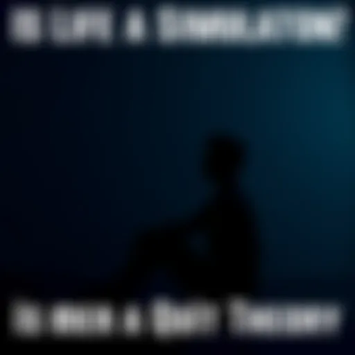 A person sitting alone in a dark room, looking thoughtful with a distant expression, symbolizing reflection on existence.