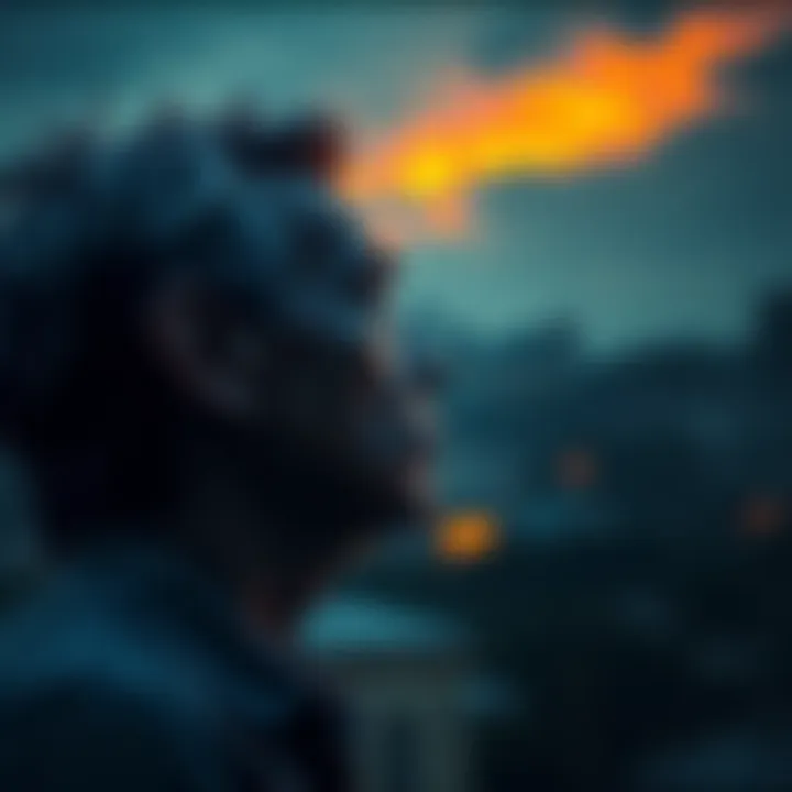 A thoughtful individual gazes into the distance, symbolizing reflection on consciousness and memories after death, especially for those with dementia.