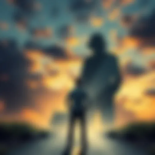 A person looking uncertain at a crossroads with a shadow behind them, symbolizing inner struggles and choices in career.