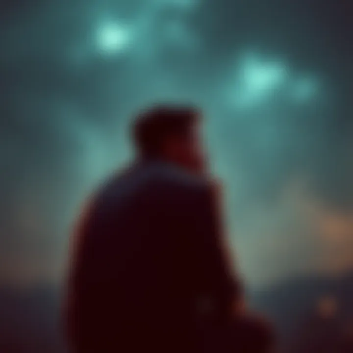 A person sitting alone, looking pensive with a distant gaze, reflecting on their experiences of pain and growth.