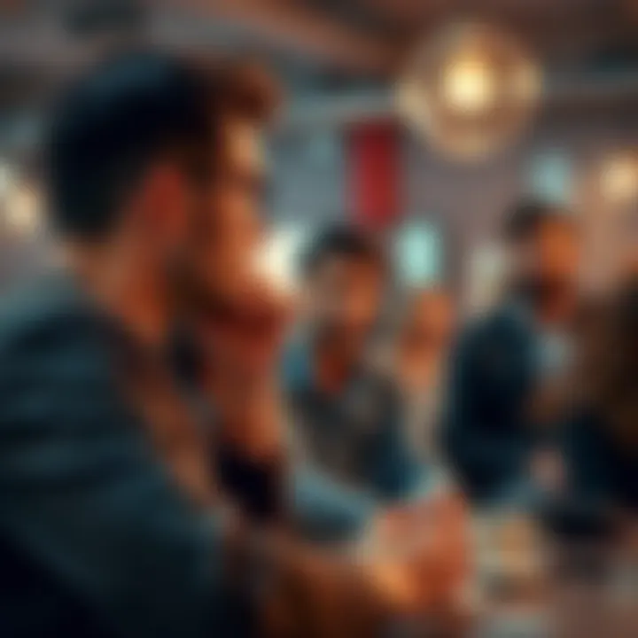 A person sharing thoughts about their boyfriend's beliefs in a casual setting with others