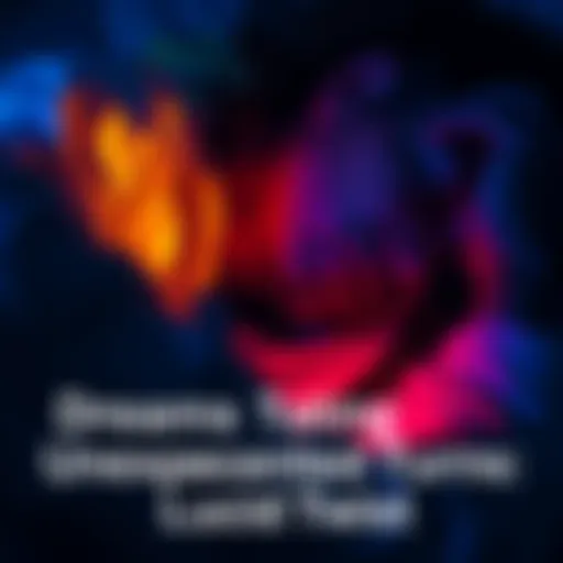 A person sleeps peacefully at first, surrounded by bright dream colors that gradually darken, symbolizing the shift from calm to unsettling dreams.