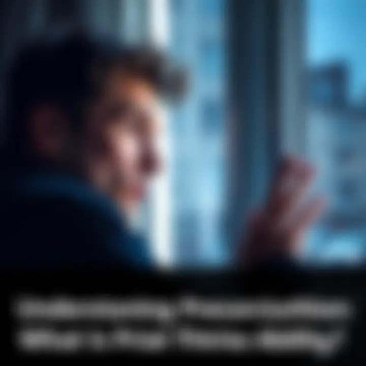 A person with a thoughtful expression, looking out of a window, as if sensing something about the future.